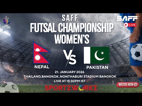 LIVE |SAFF Women’s Futsal Championship 2026 | Day 5 – Match 2 | Nepal vs Pakistan