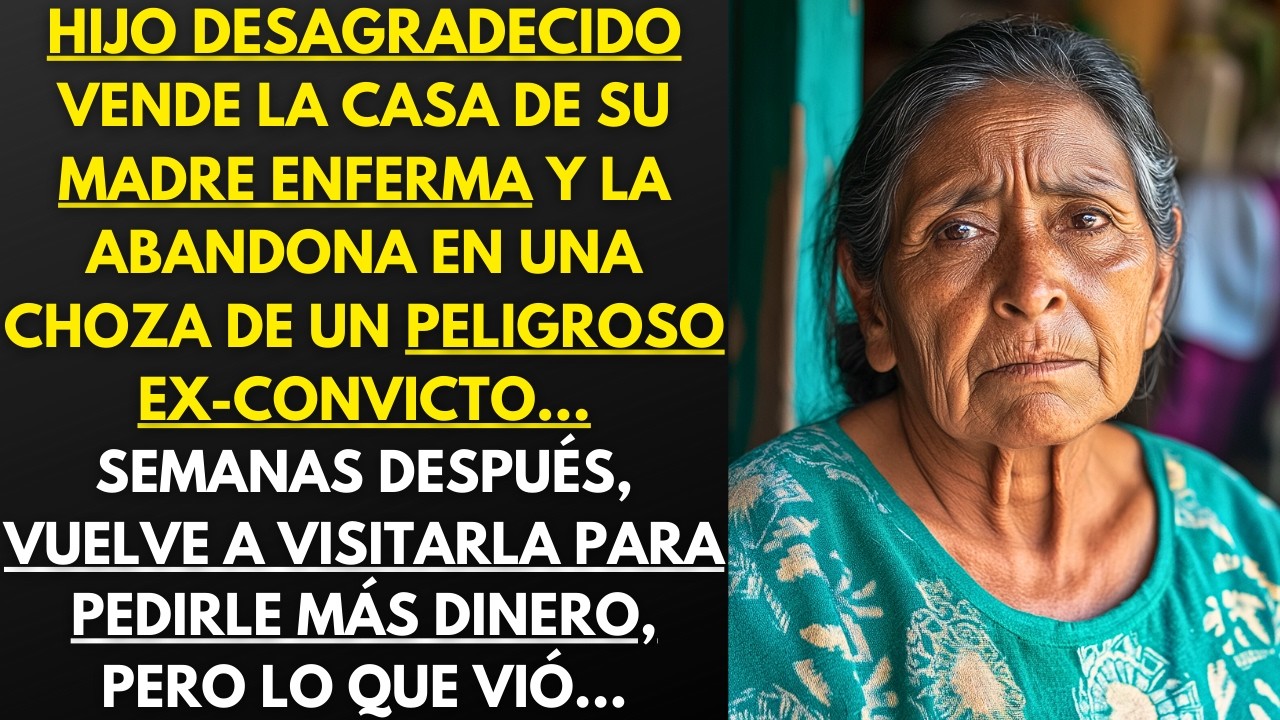 DESPUÉS DE VENDER LA CASA DE SU MADRE ENFERMA, SU HIJO LA ABANDONÓ EN UNA CHOZA DE UN EXCONVICTO...