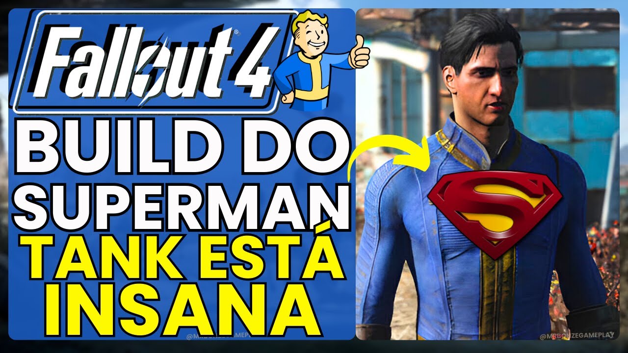 BUILD de TANK ABSURDA no Jogo Fallout 4 (Atributos, Vantagens, Equipamentos, Teste Prático)
