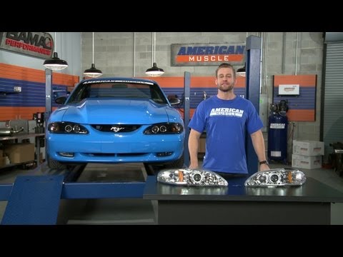 Mustang Raxiom Smoked and Chrome Projector Headlights - Halo (94-98 All) Review