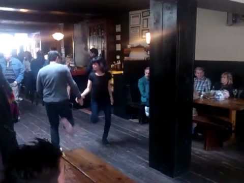 Tamar Korn and some Lindy Hoppers at Harefiled Ave bar, Brooklyn, NY 2012