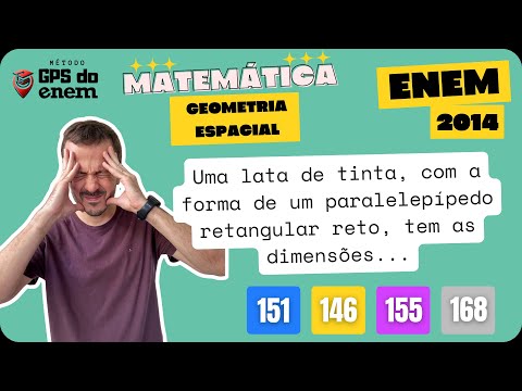 🐧 151. ENEM 2014 Geometria Espacial | Questão 👉🏻 "Uma lata de tinta com a forma de um" | Matemática