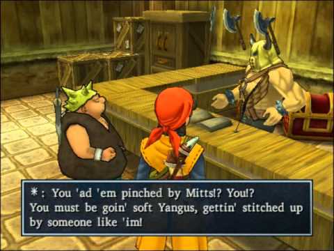 54 Dragon Quest 8 Cut-scene - Talking to Dodgy Dave in Pickham