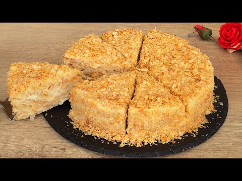 Cake in 5 minutes! The famous Napoleon cake that melts in your mouth!