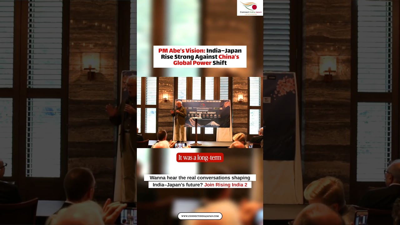 𝗣𝗠 𝗔𝗯𝗲 𝘀𝗮𝘄 𝗶𝘁 𝗰𝗼𝗺𝗶𝗻𝗴. 𝗧𝗵𝗲 𝘄𝗼𝗿𝗹𝗱 𝗶𝘀 𝗰𝗮𝘁𝗰𝗵𝗶𝗻𝗴 𝘂𝗽 𝗻𝗼𝘄. 🌏 #RisingIndia2 #IndiaJapan  #ShinzoAbe