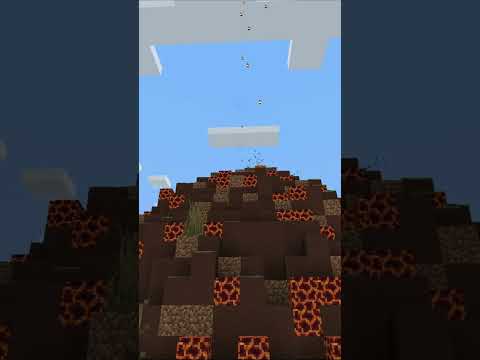 Извергающий вулкан в майнкрафте.🌋 #майнкрафт #shorts