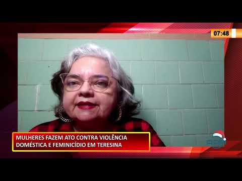 Mulheres realizam ato contra violência doméstica e feminicídio em Teresina 09 12 2020
