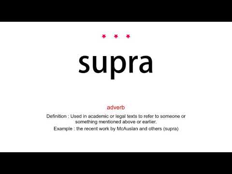 How to pronounce supra - Vocab Today