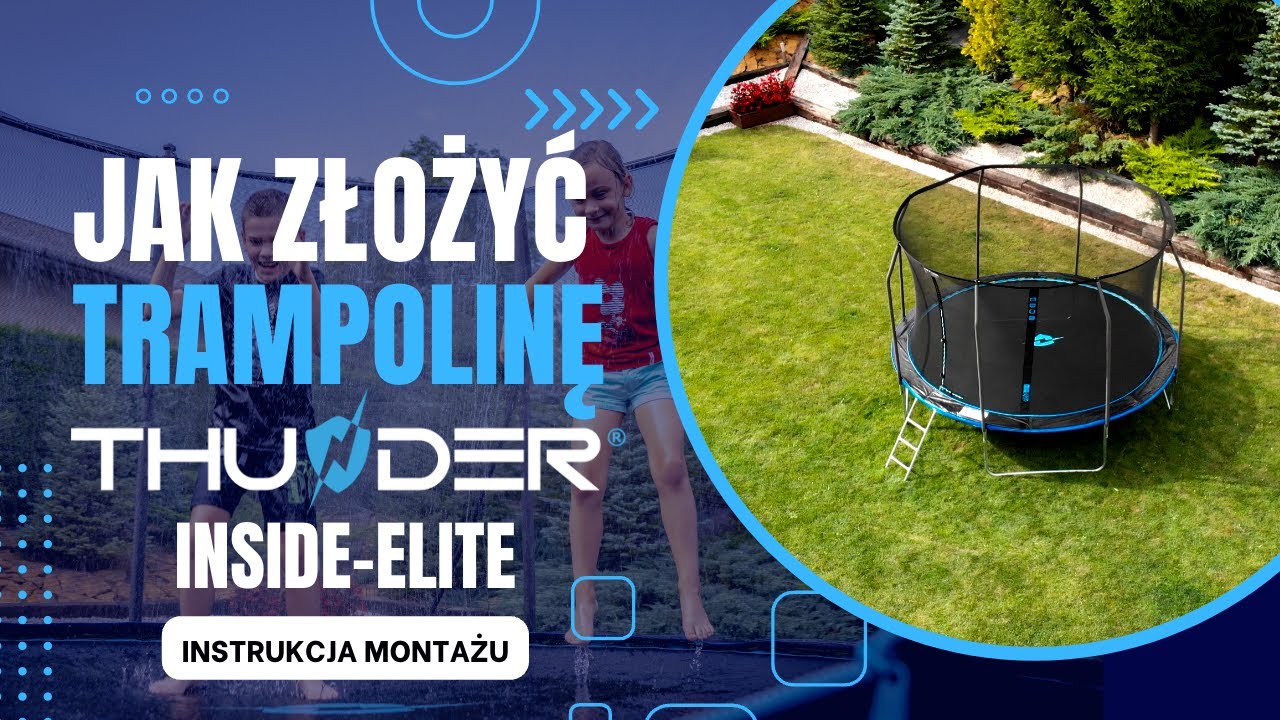 Батут Thunder Elite 252 см з внутрішньою сіткою та драбинкою