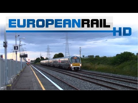 Iarnród Éireann Irish Rail ICR 22000 DMU passes Adamstown Station