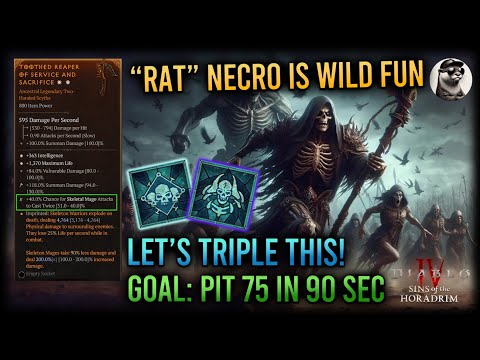 Actually Most FUN Build I've Played... "Rat Necro" Optimizing - Season 9 Diablo 4