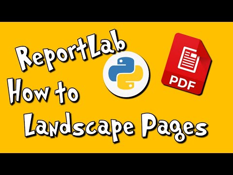 Python ReportLab How to create Landscape Pages