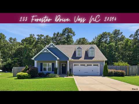 Welcome to 233 Forester Drive in Vass! property video