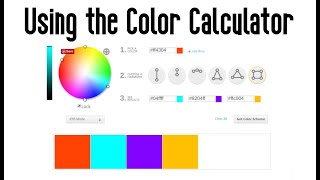 Selecting a color Harmony: The Color Calculator