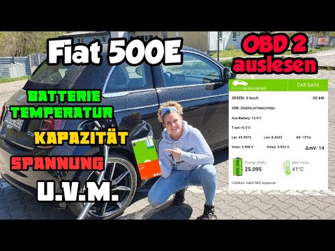 Batterie Temperatur auslesen -Fiat 500E - OBD 2 Analyse