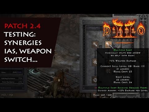 Patch 2.4 Testing - Bowazon Synergies, IAS, Weapon Switch, Goldstrike Arch - Diablo 2 Resurrected