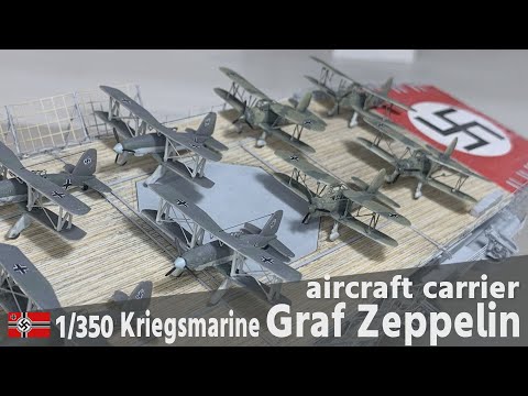 Kriegsmarine Flugzeugträger Graf Zeppelin Teil 18 Bordflugzeug 1/350 Schiffsmodell