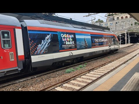 IC 659 Milano Centrale - Ventimiglia, E.414 Ocean Race + E.414 ICS in partenza da Genova P. Principe