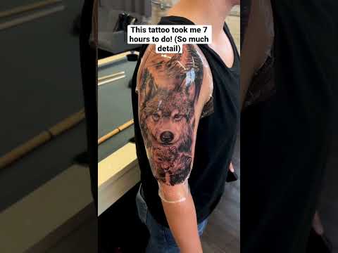 7 hour wolf tattoo