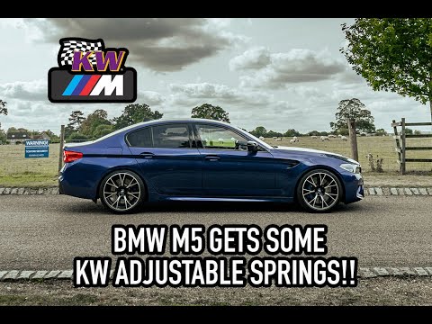 BMW M5 GETS LOWERED ON SOME KW SPRINGS!!