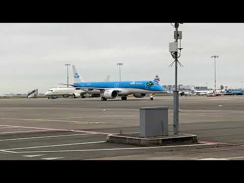 Ontvangst eerste KLM Embraer E195-E2 op Schiphol
