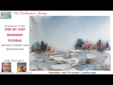 BEGINNER | Atmospheric Landscape | Getting to know watercolor | watercolour tutorial