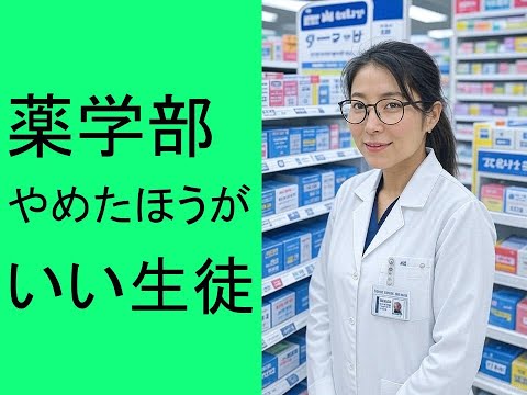 心理学科 薬学部志望をやめた方がいい生徒