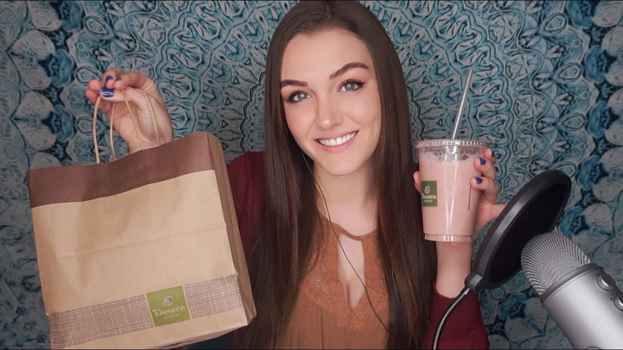 ASMR PANERA MUKBANG (EATING SOUNDS) Soft Spoken & Chewing