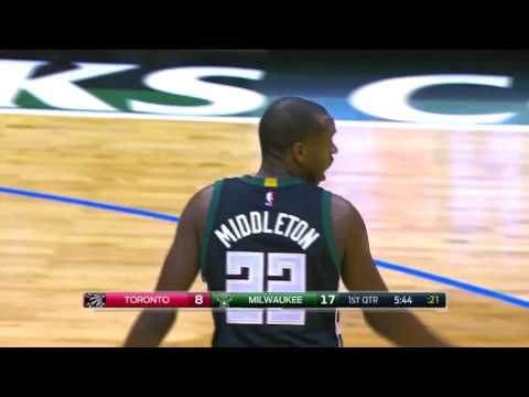 Khris Middleton vs Toronto Raptors 20.04.2017 (20Pts) (Round 1 - Game 3)