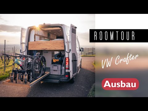 Camper Roomtour VW Crafter: So habe ich den Mountainbike Van ausgebaut! #bikevanlife