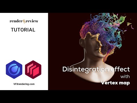 Disintegration Effect with Vertex Map (Cinema 4D) | Tutorial | VFXRendering