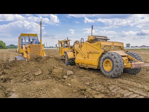 CAT D6R XL + Schaber International E211 (1976) + Fiat-Allis | XXL-Nivellierung