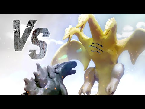 Godzilla vs King Ghidorah | Kaiju Claymation Fight
