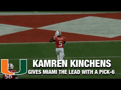 Kamren Kinchens Gives Miami The Lead With A Pick-6