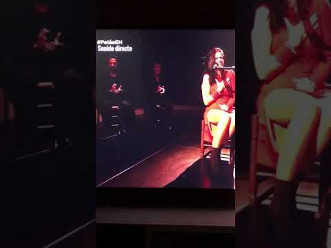 María Peláe en El Hormiguero, con Riki Rivera, Juan carlos Gil y Kiko Martín