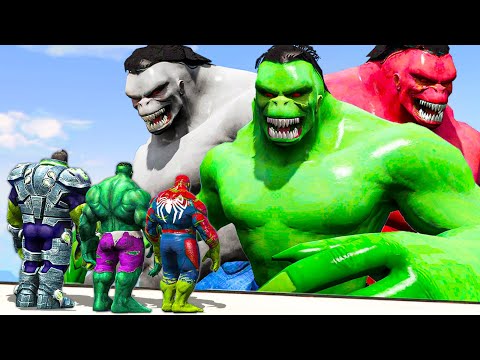 Team Hulk 2099 vs Spider-Hulk & Immortal Hulk - What If Battle Superheroes
