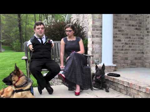 Service Dogs 'Griffin' and 'Troy' Accompany Owners to Haslett Prom