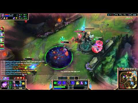 League of Legends - Victorious Morgana vs. Brand (No Commentary, 4v5)