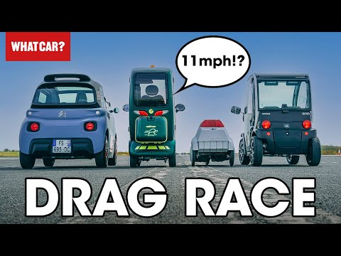 DRAG RACE: Citroen Ami vs Estrima Biro & more – mini electric car battle! | What Car?