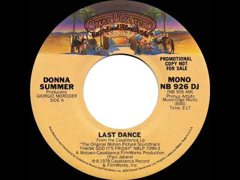 1978 Donna Summer - Last Dance (mono radio promo 45)
