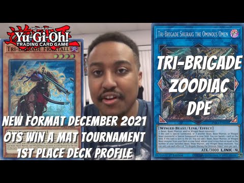 Yugioh December 2021 OTS Win A Mat 1st Place Deck Profile - Tri-Brigade Zoodiac DPE - Joshua Jones