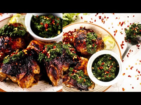 Blackened Chicken Thigh with Chimichurri Sauce