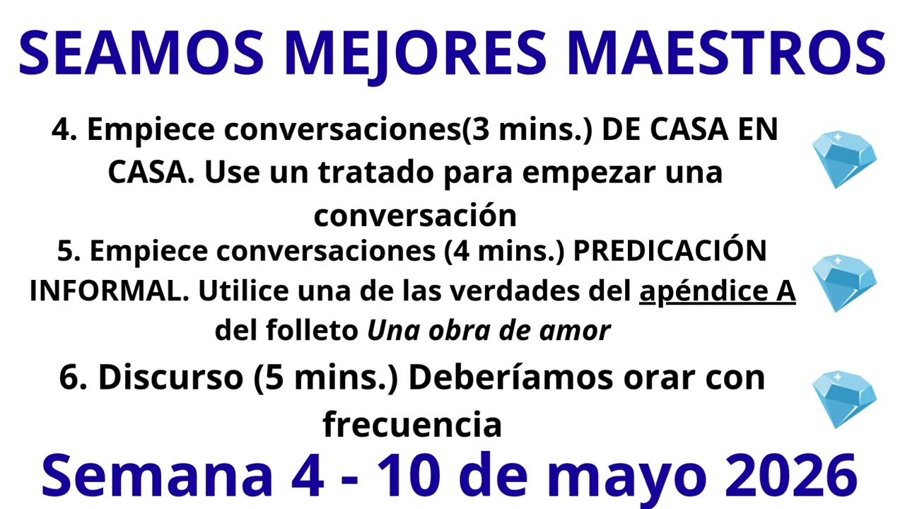 LET'S BE BETTER TEACHERS: ALL ASSIGNMENTS. WEEK 4 - MAY 10, 2026