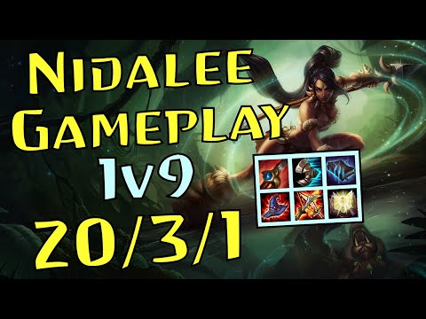 Nidalee 1v9 - Grandmaster Nidalee Gameplay and Commentary