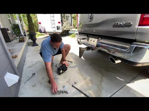 How to install weight distribution hitch with auto leveling suspension air ride bags. Equalizer