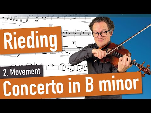 Rieding Concerto Op. 35 in B-minor 2. Movement, Violin Sheet Music, Piano Accompaniment, var. Tempi
