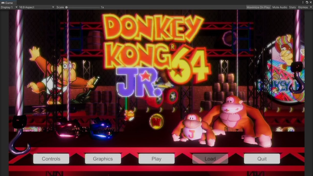 Donkey Kong Classic in Nintendo 64 style Low-poly 3D Model