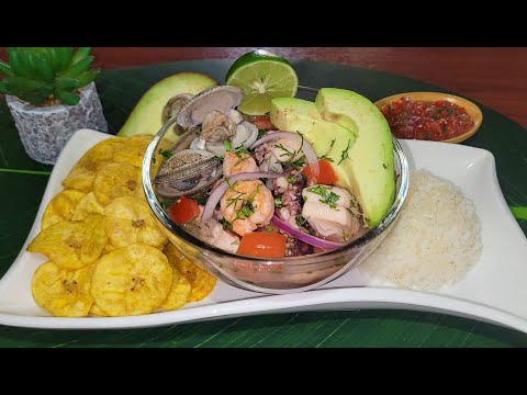 🇪🇨CEVICHE ECUATORIANO CON MARISCOS CONGELADOS🦑🦐🦪❤️🇪🇨😘👌