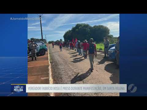 Vereador Fabrício Rosa é preso durante manifestação em Santa Helena de Goiás