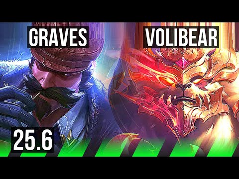 GRAVES vs VOLIBEAR (JGL) | 13/4/8, Dominating | KR Master | 25.6